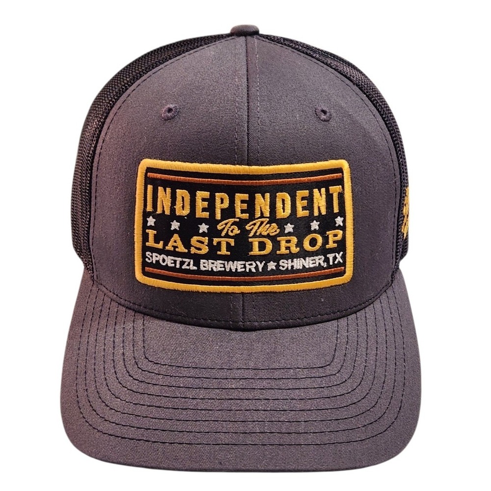 Richardson 112 Shiner Bock Spoetzl Brewery Independent Trucker Hat Grey Snapback